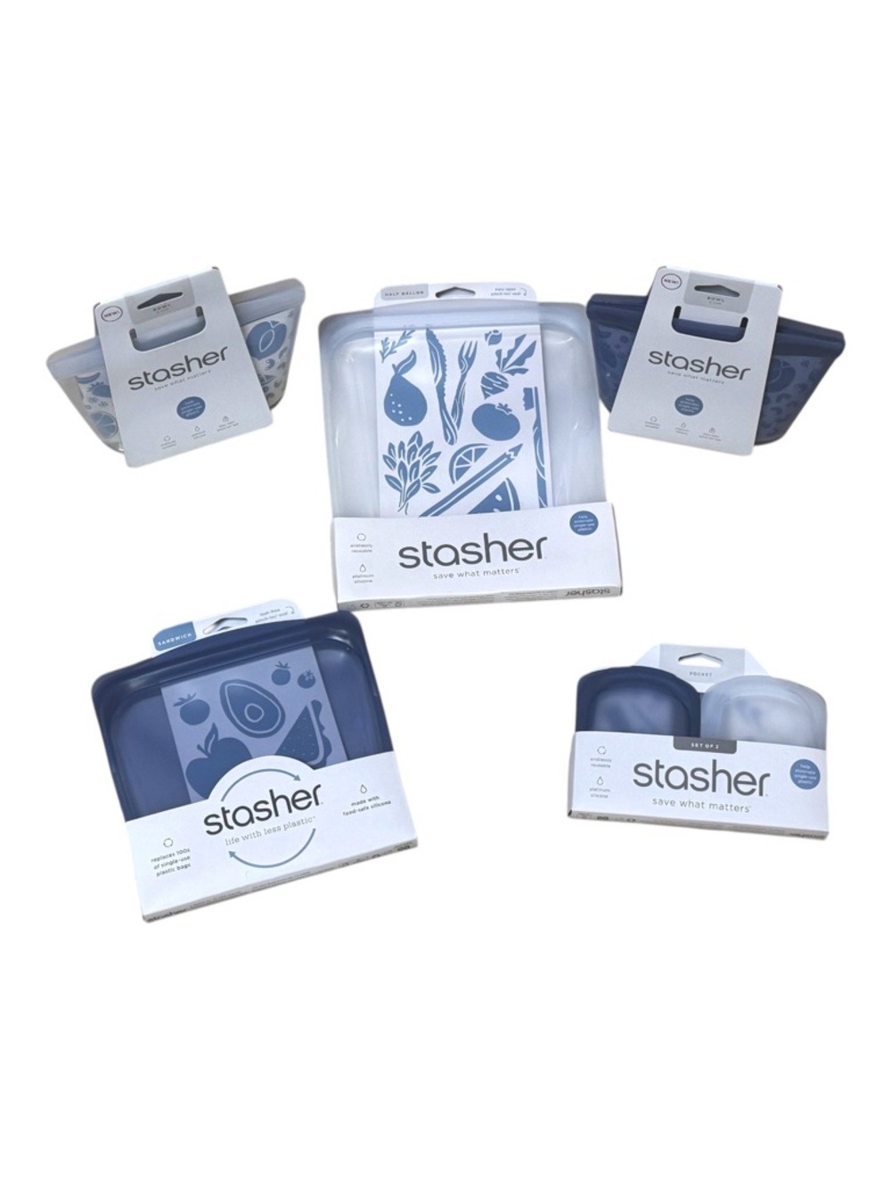 Stasher™ Silicone Reusable Bundle - Picture 2 of 11